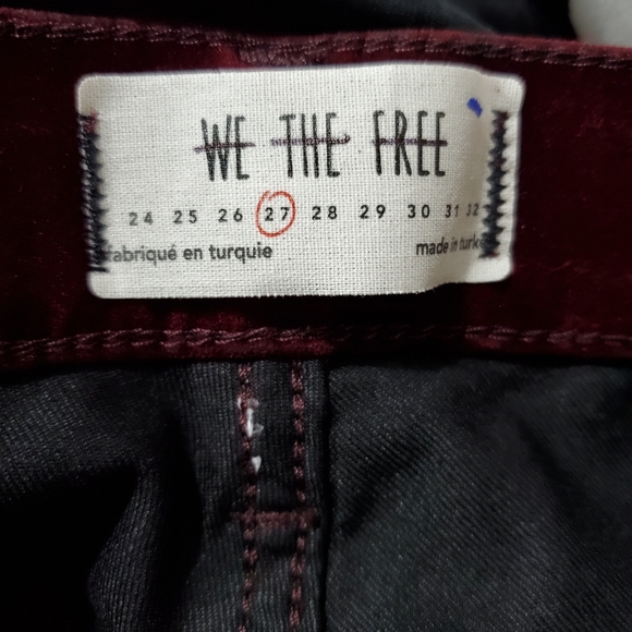 NEW Stella Velvet High-Rise Skinny pants burgundy - Picture 8 of 9